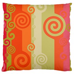 Ring Kringel Background Abstract Red Large Cushion Case (one Side) by Mariart