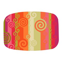 Ring Kringel Background Abstract Red Mini Square Pill Box by Mariart