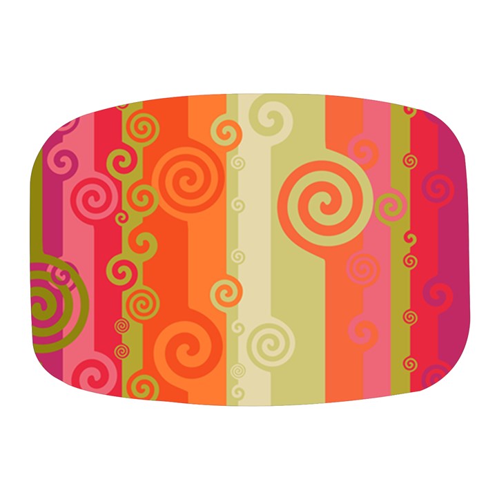 Ring Kringel Background Abstract Red Mini Square Pill Box