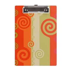 Ring Kringel Background Abstract Red A5 Acrylic Clipboard