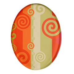 Ring Kringel Background Abstract Red Oval Glass Fridge Magnet (4 Pack) by Mariart