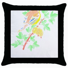 Bird Lover T- Shirtbird T- Shirt (5) Throw Pillow Case (black) by EnriqueJohnson