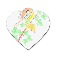 Bird Lover T- Shirtbird T- Shirt (5) Dog Tag Heart (two Sides) by EnriqueJohnson