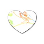 Bird Lover T- Shirtbird T- Shirt (12) Rubber Heart Coaster (4 pack) Front