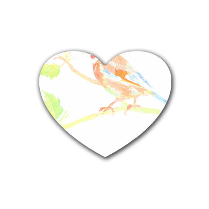 Bird Lover T- Shirtbird T- Shirt (12) Rubber Heart Coaster (4 pack)