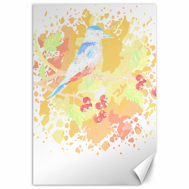 Bird Lover T- Shirtbird T- Shirt (17) Canvas 12  x 18 