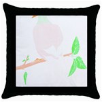 Bird Lover T- Shirtbird T- Shirt (19) Throw Pillow Case (Black) Front