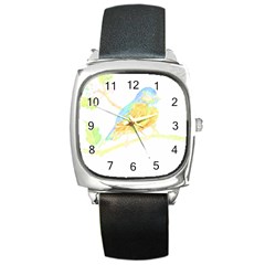 Bird Lover T- Shirtbird T- Shirt (22) Square Metal Watch