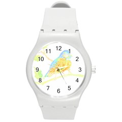 Bird Lover T- Shirtbird T- Shirt (22) Round Plastic Sport Watch (m) by EnriqueJohnson