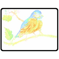 Bird Lover T- Shirtbird T- Shirt (22) Two Sides Fleece Blanket (large)