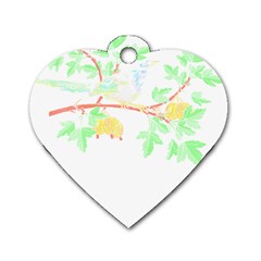 Bird Lover T- Shirtbird T- Shirt (23) Dog Tag Heart (two Sides) by EnriqueJohnson