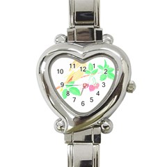 Bird Lover T- Shirtbird T- Shirt (26) Heart Italian Charm Watch by EnriqueJohnson