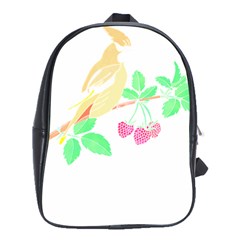 Bird Lover T- Shirtbird T- Shirt (26) School Bag (large) by EnriqueJohnson