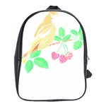 Bird Lover T- Shirtbird T- Shirt (26) School Bag (XL) Front