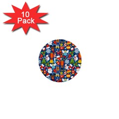 Winter Seamless Pattern 1  Mini Buttons (10 Pack)  by uniart180623