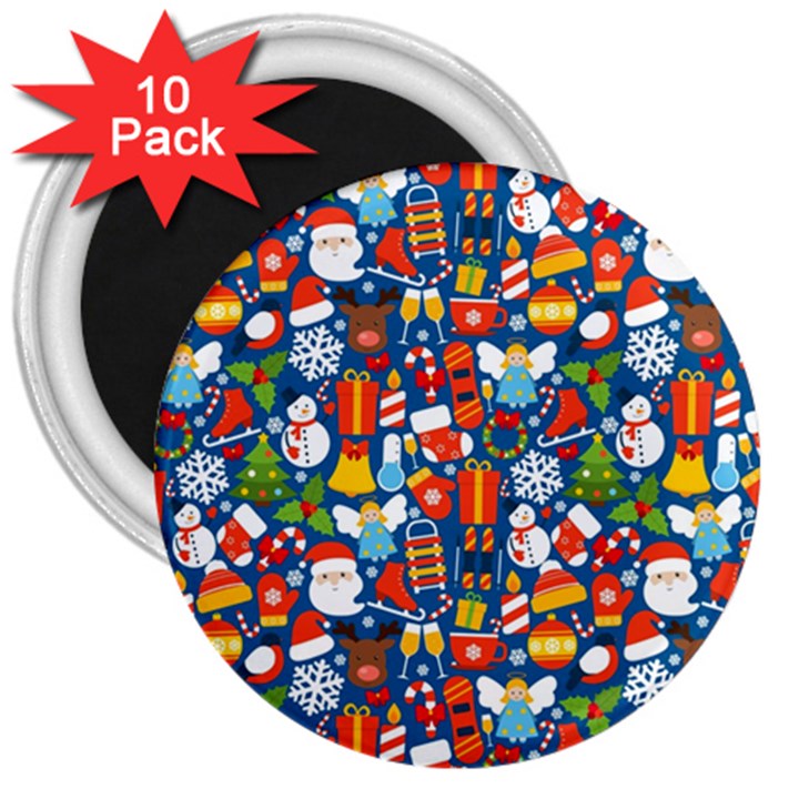 Winter Seamless Pattern 3  Magnets (10 pack) 