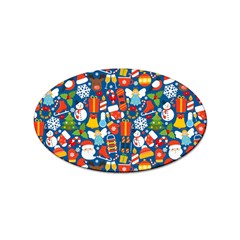 Winter Seamless Pattern Sticker Oval (100 Pack) by uniart180623