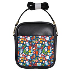 Winter Seamless Pattern Girls Sling Bag by uniart180623