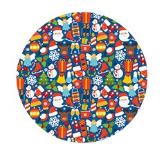 Winter Seamless Pattern Mini Round Pill Box by uniart180623