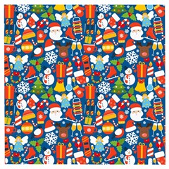 Winter Seamless Pattern Wooden Puzzle Square by uniart180623