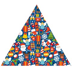 Winter Seamless Pattern Wooden Puzzle Triangle by uniart180623