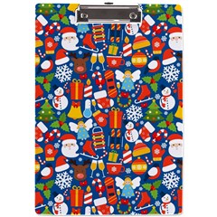 Winter Seamless Pattern A4 Acrylic Clipboard by uniart180623