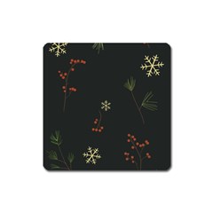 Festive Season Christmas Paper Square Magnet by uniart180623