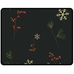 Festive Season Christmas Paper Two Sides Fleece Blanket (medium) by uniart180623