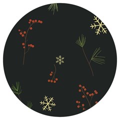 Festive Season Christmas Paper Round Trivet by uniart180623