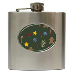 Christmas Party Pattern Design Hip Flask (6 Oz) by uniart180623