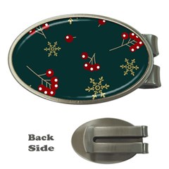 Christmas Festive Season Background Money Clips (oval)  by uniart180623