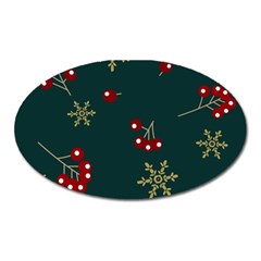 Christmas Festive Season Background Oval Magnet by uniart180623