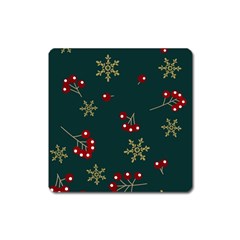 Christmas Festive Season Background Square Magnet by uniart180623