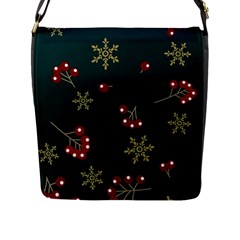 Christmas Festive Season Background Flap Closure Messenger Bag (l) by uniart180623