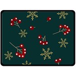 Christmas Festive Season Background Two Sides Fleece Blanket (Large) 80 x60  Blanket Back