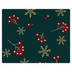 Christmas Festive Season Background Two Sides Premium Plush Fleece Blanket (medium) by uniart180623