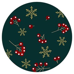 Christmas Festive Season Background Round Trivet by uniart180623