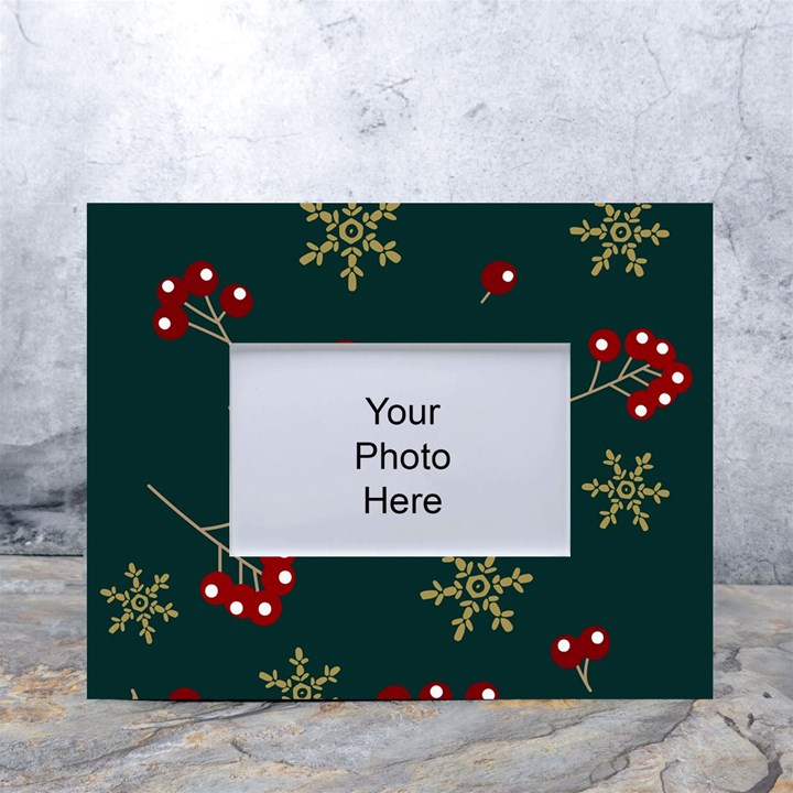 Christmas Festive Season Background White Tabletop Photo Frame 4 x6 