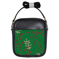 Christmas December Background Girls Sling Bag by uniart180623