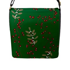 Christmas December Background Flap Closure Messenger Bag (l) by uniart180623