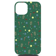 Twigs Christmas Party Pattern Iphone 14 Black Uv Print Case by uniart180623