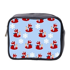 Christmas Background Pattern Mini Toiletries Bag (two Sides) by uniart180623