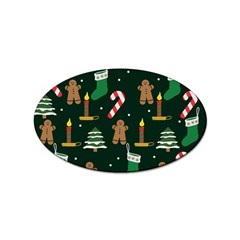 Pattern Christmas Gift Sticker (oval) by uniart180623