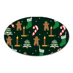 Pattern Christmas Gift Oval Magnet by uniart180623