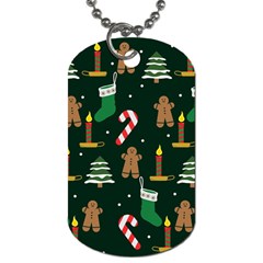 Pattern Christmas Gift Dog Tag (two Sides) by uniart180623