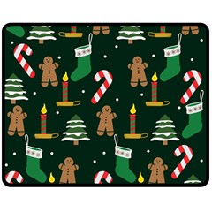 Pattern Christmas Gift Fleece Blanket (medium) by uniart180623