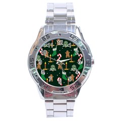 Pattern Christmas Gift Stainless Steel Analogue Watch by uniart180623