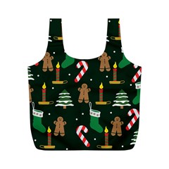 Pattern Christmas Gift Full Print Recycle Bag (m) by uniart180623