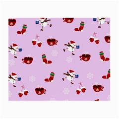 Christmas Xmas Background Design Pattern Small Glasses Cloth by uniart180623