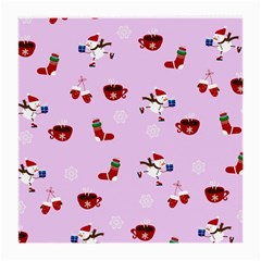 Christmas Xmas Background Design Pattern Medium Glasses Cloth (2 Sides) by uniart180623